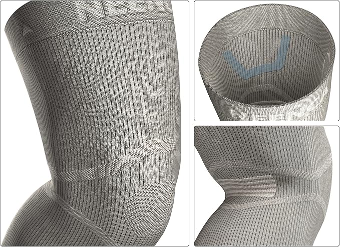 NEENCA Ultra-thin Knee Sleeve for Knee Pain, Lightest Knee Compression Sleeve with Graphene Ions Infused Fabric for Pain Relief, Swelling, Arthritis, Poor Circulation, Running, Sport- FSA/HSA Approved