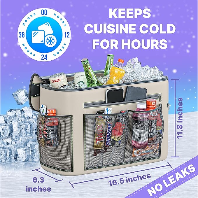 Skywin Kayak Cooler Behind Seat, Waterproof Cooler for Kayaking, Compatible with Lawn Chair Style Seats, Stores Drinks and Keeps Them Cool All Day