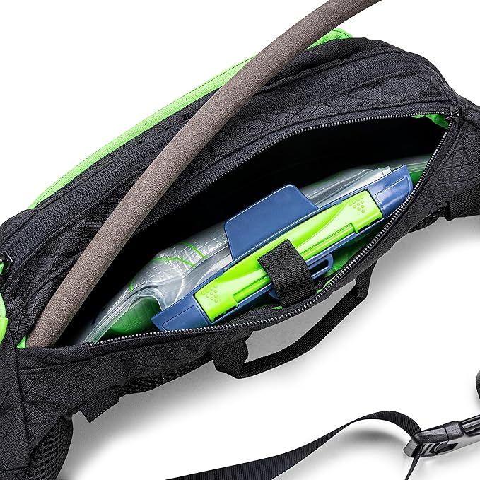 Rimrock Lumbar Hydration Hip Pack with 1.8L Intake ICE Insulated Water Reservoir, Fanny Pack Waist Bag Hiking Walking Running Jogging Camping. Men/Women Large Pack Design