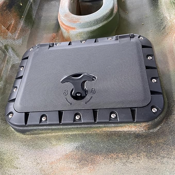 Round/Square Hatch Cover Deck Panel, ABS Sealed Hatch Cover kit with red Waterproof Bag, Suitable for Kayaking