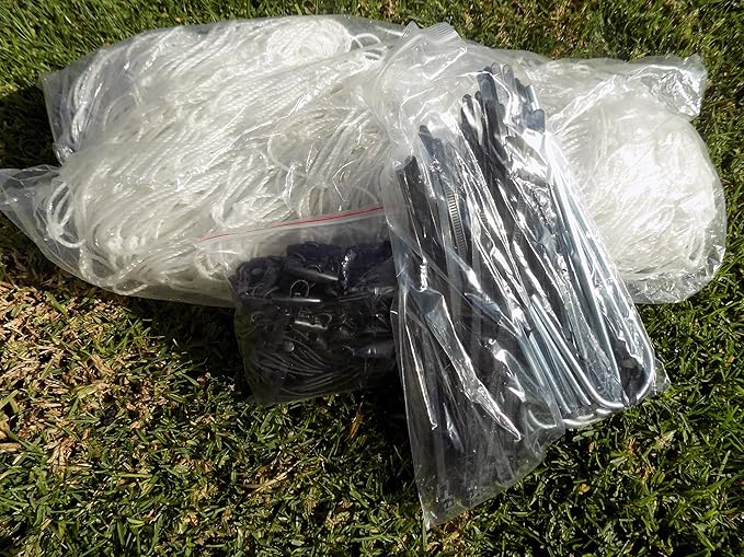 24 x 8 Ft.Regulation Size Soccer Goal w/Weatherproof HDPE Net. 50MM Diameter Industrial Grade Black Powder Coated Galvanized Steel. Portable 8x24 Foot Training Aid. ONE Year Warranty!