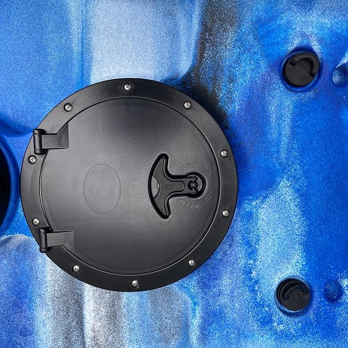 Round/Square Hatch Cover Deck Panel, ABS Sealed Hatch Cover kit with red Waterproof Bag, Suitable for Kayaking