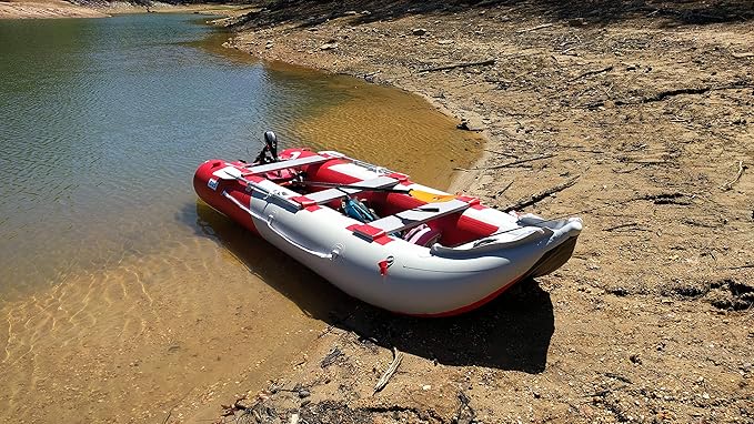 BRIS 14.1 FT Inflatable Kayak Fishing Tender Inflatable Poonton Boat with Air Floor