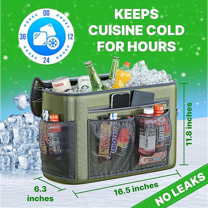 Skywin Kayak Cooler Behind Seat, Waterproof Cooler for Kayaking, Compatible with Lawn Chair Style Seats, Stores Drinks and Keeps Them Cool All Day