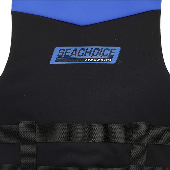 Seachoice Neoprene Multi-Sport Vest, Blue/Black, Small Size, Fits 32-36 in. Chest, Coast Guard Type III