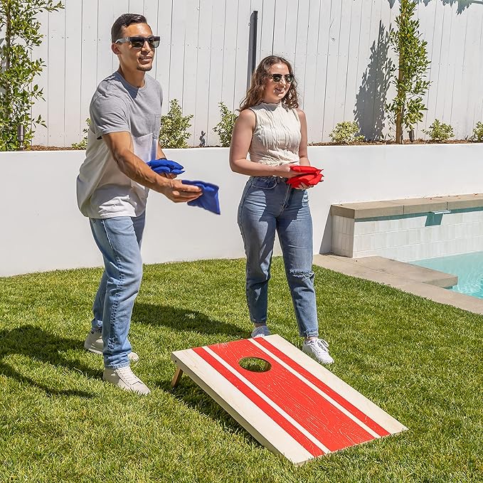 GoSports Portable Cornhole Sets, 8 Styles – Choose 4 x 2 ft or 3 x 2 ft - Boards Include 8 Bean Bags, Travel Case, and Game Rules
