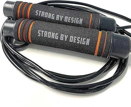 CRITICAL BENCH.COM Jump Rope, Tangle Free, Adjustable Cable Rope with Comfortable Foam Handles - For Fitness Enthusiasts Beginner, Intermediate and Advanced, Men & Women.