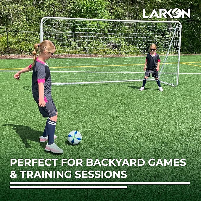 12x6 Ft Kids Soccer Goal for Backyard - Tournament-Style Soccer Net with Galvanized & Rust Free Steel Frame, 36 Straps, Stakes & Carry Bag – All-Weather Portable Goal for Kids for Training