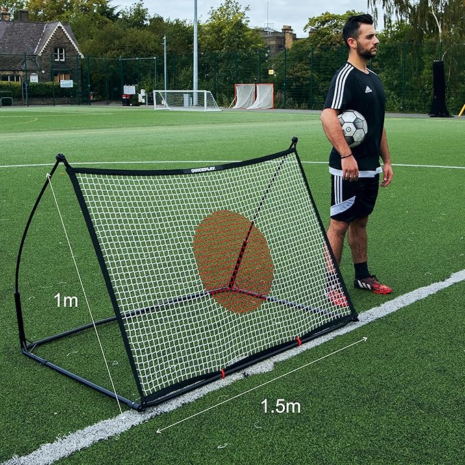 QUICKPLAY Spot Target Soccer Rebounder | Weather-Resistant Rebound Net with Carry Bag | Great for Passing, Receiving, and Trapping Practice | Ideal for Team or Solo Training
