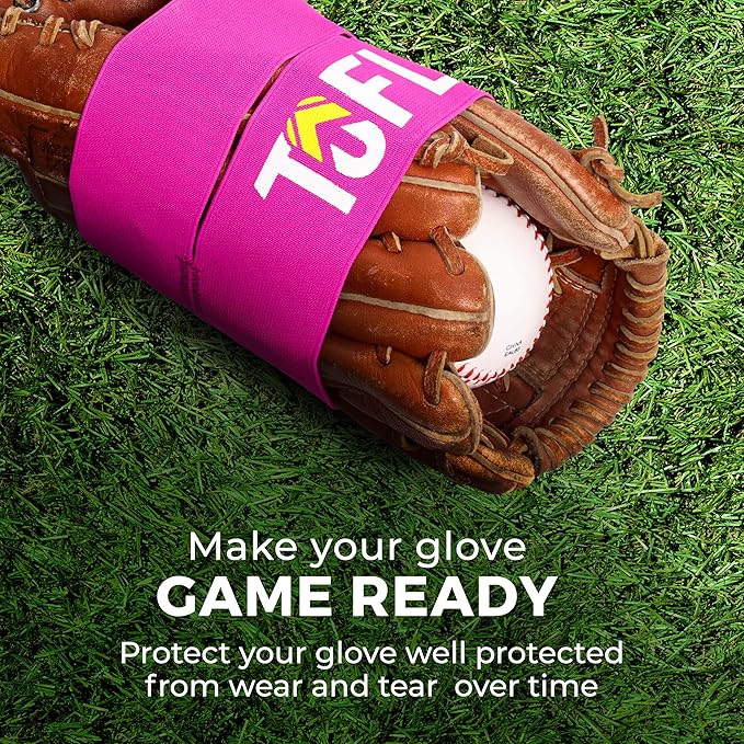 TOFL Baseball Glove Wrap | Premium Elastic Band for Perfect Glove Shape, Break-in & Maintenance | Shape Locker for Men’s & Women’s Softball, Adult & Youth Baseball Mitts, Fits Big & Small Sizes