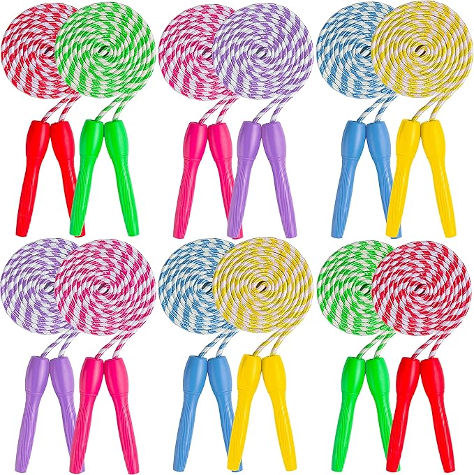 Ram Pro All Purpose Jump Rope Stripe Ropes With Plastic Handles for any Skill Level