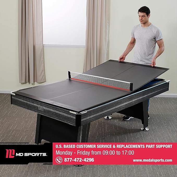 MD Sports Table Tennis Tables Multiple Styles Ping Pong Tables, Foldable for Easy Storage with Nets Included, Perfect for Family Game Rooms